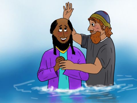 … y Pablo fue bautizado. – Número de diapositiva 16