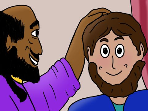 Cuando Pablo oró por ellos, recibieron el Espíritu Santo como don para convertirse en siervos de Dios. – Número de diapositiva 9