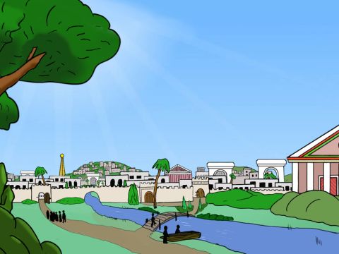 Pablo y sus amigos tardaron varios días en llegar a Roma, que era una ciudad grande con varios cientos de miles de habitantes. – Número de diapositiva 7