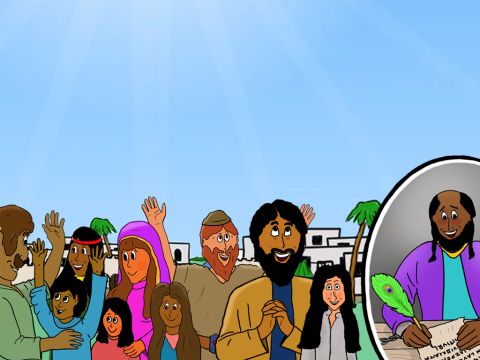 Pablo probablemente pensó en su visita a Filipos unos años antes y en la niña que Dios liberó del espíritu de adivinación. Y luego estaban el carcelero y su familia, y Lidia y su familia, que se convirtieron al cristianismo y fueron bautizados. – Número de diapositiva 22
