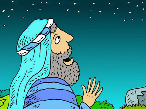 Hace mucho tiempo, Dios le prometió a Abram  algo especial. “Mira al cielo y cuenta las estrellas, si te es posible contarlas”. – Número de diapositiva 1