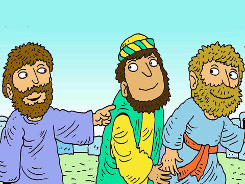 Jesús tenía que ir al templo de Jerusalén. Envió a dos ayudantes a buscar un burrito que estaba atado junto a su madre en la aldea vecina. – Número de diapositiva 2