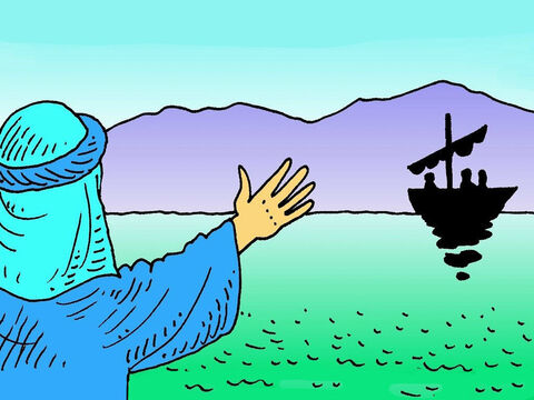 Pedro vio a mucha gente en la playa con Jesús. Querían que Jesús les contara una historia. "¿Puedo usar tu barca?", preguntó Jesús a Pedro. Quería la barca para que todos pudieran verlo desde la orilla. – Número de diapositiva 4