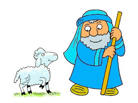 David era un pastor que cuidaba de sus ovejas y las protegía. Escribió esta canción sobre el Señor como su pastor que lo cuidaba. – Número de diapositiva 1