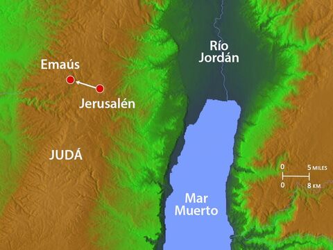 Era un recorrido de unas siete millas (10 km) desde Jerusalén. – Número de diapositiva 2