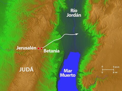 Entonces las dos hermanas enviaron un mensajero a Jesús, que se encontraba al otro lado del río Jordán. – Número de diapositiva 2