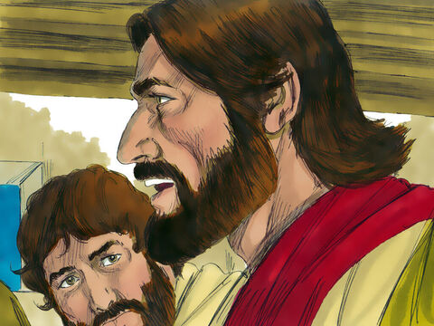 Mientras estaban comiendo, Jesús anunció:<br/>–Uno de ustedes me traicionará. – Número de diapositiva 9