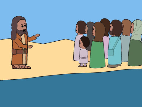 Las personas de Jerusalén y los alrededores de Judea iban al desierto para escuchar las prédicas de Juan. – Número de diapositiva 5