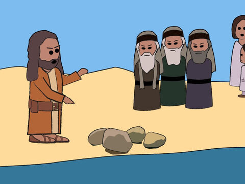 No crean que porque son judíos Dios no los castigará. Dios puede convertir estas piedras de aquí en judíos, si quisiera. – Número de diapositiva 10