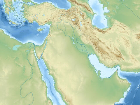Mapa topográfico de Medio oriente. – Número de diapositiva 1
