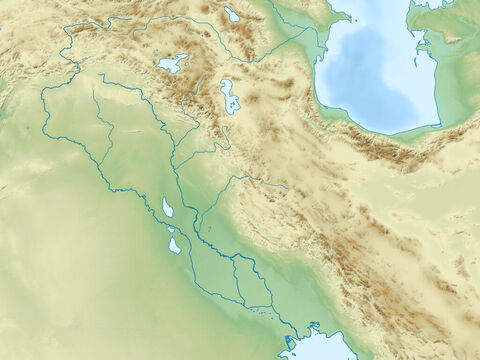 Mar Caspio (arriba a la izquierda), golfo Pérsico (abajo a la derecha) montes Zagbos, llanura de los ríos Éufrates y Tigris, y península arábiga. Región de los antiguos imperios asirio y babilónico. – Número de diapositiva 11