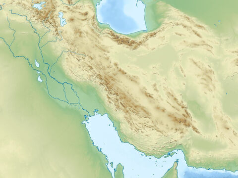 Mar Caspio (arriba), golfo Pérsico (abajo a la derecha), montes Zagbos, llanura de los ríos Éufrates y Tigris, y península arábiga. – Número de diapositiva 12