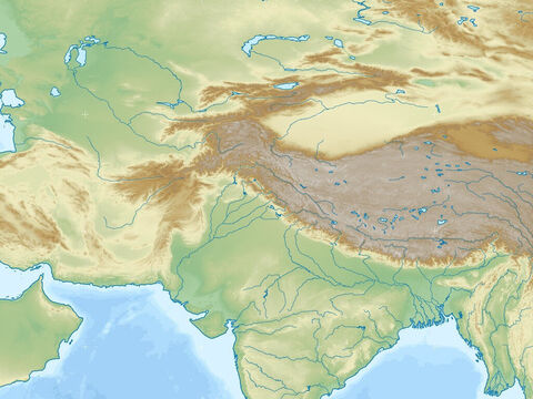 Antigua Persia. Mar de Arabia (abajo a la izquierda), bahía de Bengala (abajo a la derecha). montes Himalaya (en el centro, a la derecha). – Número de diapositiva 13