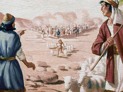 La Biblia nos habla de una época en que los madianitas, un pueblo inicuo y belicoso, llegaron como una plaga de saltamontes y se apoderaron de la tierra de Israel. – Número de diapositiva 1