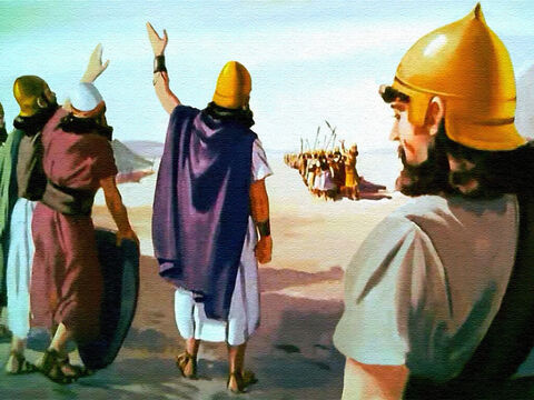 Después de ese tiempo, dondequiera que iban en la tierra prometida, los israelitas tenían la victoria siempre y cuando tuvieran fe en el Señor y obedecieran sus mandamientos. – Número de diapositiva 43