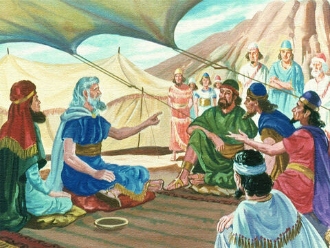 Entonces Moisés les dijo que Dios había dicho que en tres días bajaría al monte Sinaí y lo escucharían hablar. Debían prepararse para este tremendo evento, por lo que la gente comenzó a prepararse. – Número de diapositiva 11