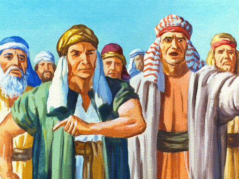 Los hijos de Israel clamaron a Moisés que hubieran preferido quedarse en Egipto como esclavos que ser asesinados aquí en el desierto por el ejército egipcio. – Número de diapositiva 28