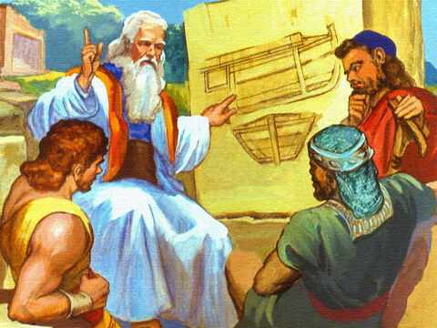 Se iba a construir un barco enorme y Dios le había dicho a Noé exactamente cómo construirlo. – Número de diapositiva 14