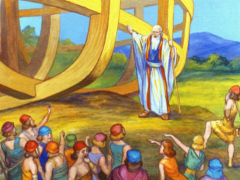 Cuando Noé les dijo que vendría un diluvio para destruir todo ser viviente en la Tierra, excepto los que estuvieran en el arca ... – Número de diapositiva 18