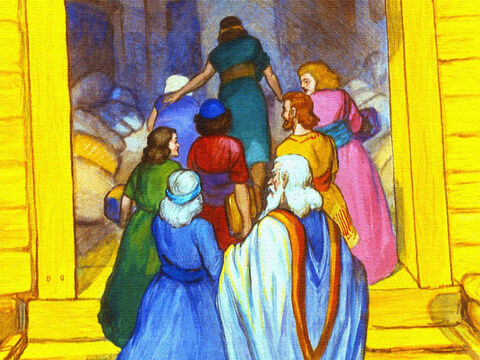 Cuando todas estas cosas fueron hechas. Noé, sus hijos y sus esposas entraron en el arca. – Número de diapositiva 24
