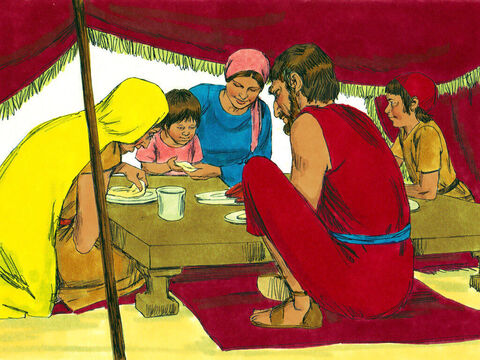 La mayoría de las personas obedecieron a Dios y juntaron suficiente alimento para ese día. – Número de diapositiva 22