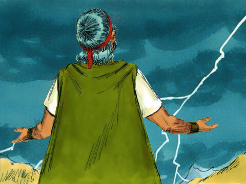 Moisés le rogó a Dios que no destruyera a las personas que había rescatado de Egipto. Sabía que Dios les había prometido que los convertiría en una gran nación. – Número de diapositiva 11