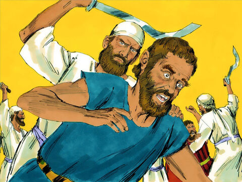 Los levitas llevaron a cabo la orden. Moisés entonces les dijo:<br/>–Como han mostrado su lealtad hacia Dios, Él los ha elegido para servirlo. – Número de diapositiva 19