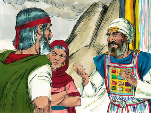 –¿Acaso el Señor ha hablado sólo a través de Moisés? –preguntaron–. ¿Acaso no ha hablado a través de nosotros también?<br/>El Señor escuchó sus quejas. – Número de diapositiva 2