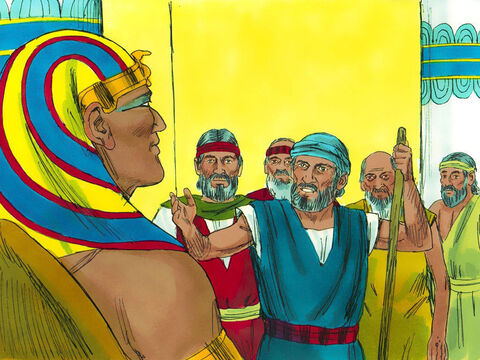 Éxodo 5 v 1-22: Luego, Moisés y Aarón se presentaron ante el Faraón.<br/>–El Dios de Israel dice: “Deja ir a mi gente para que puedan adorarme en el desierto”. – Número de diapositiva 2