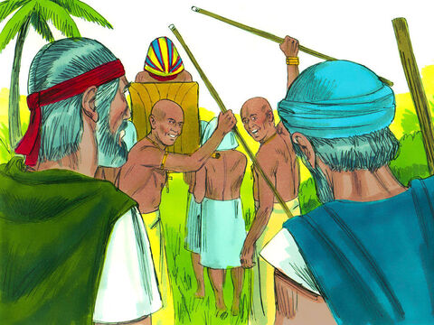 Los magos del Faraón hicieron lo mismo con sus artes secretas. El Faraón se negó a obedecer a Dios y regresó al palacio. – Número de diapositiva 3