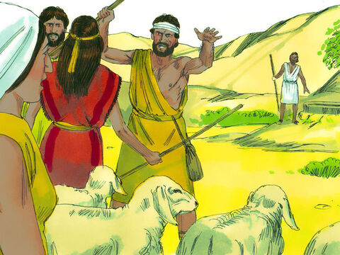 Éxodo 2 v 17-20: Pero algunos pastores llegaron y apartaron a las mujeres para que sus rebaños bebieran primero. – Número de diapositiva 9
