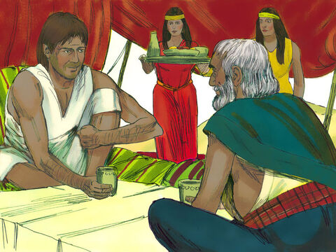 Éxodo 2 v 21: Moisés no solo fue invitado a cenar sino a quedarse con la familia. – Número de diapositiva 12