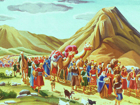 El pueblo de Israel abandonaba la tierra de Egipto. Dios les había liberado de una vida de esclavitud y les estaba guiando a una nueva tierra que les había prometido. – Número de diapositiva 1