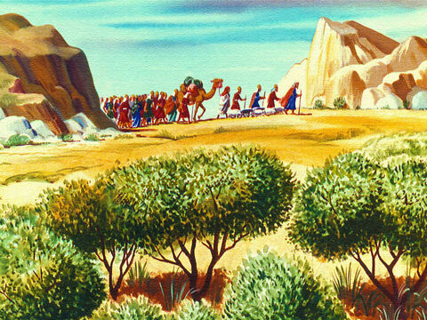 Entonces Moisés llevó al pueblo fuera de Edom hasta que llegaron al monte Horeb. Allí se enfrentaron a un peligro aún mayor. – Número de diapositiva 15