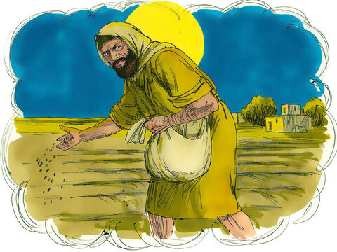 Pero mientras todos dormían, vino su enemigo y sembró cizaña entre el trigo, y luego se fue. – Número de diapositiva 3