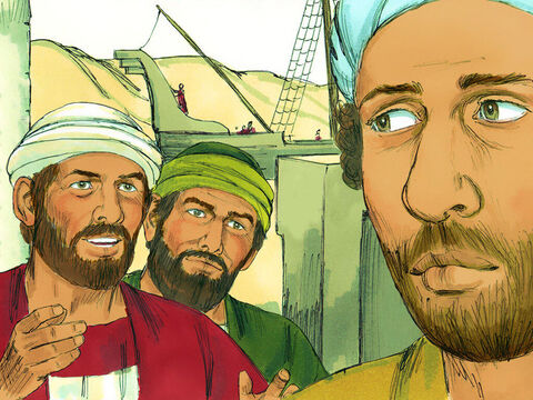 Cuando desembarcaron en Perga, Juan Marcos decidió dejar a Pablo y a Bernabé y regresar a Jerusalén. – Número de diapositiva 3
