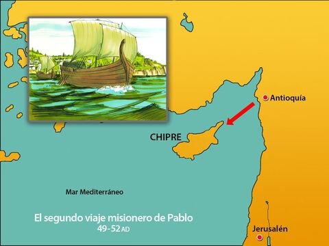 Navegaron hacia Chipre para visitar y alentar a los cristianos que había allí. – Número de diapositiva 3