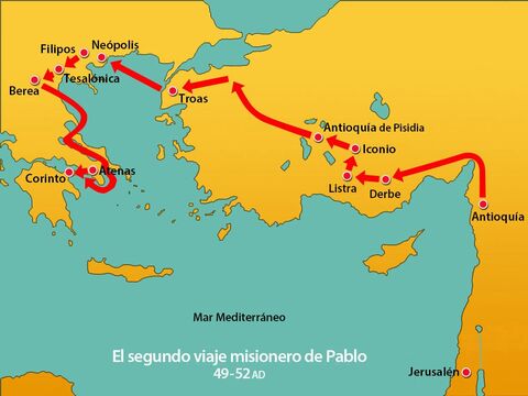 Pablo viajó desde Atenas hasta Corinto, una de las ciudades principales en el Imperio Romano donde se cruzaban importantes rutas comerciales. – Número de diapositiva 1