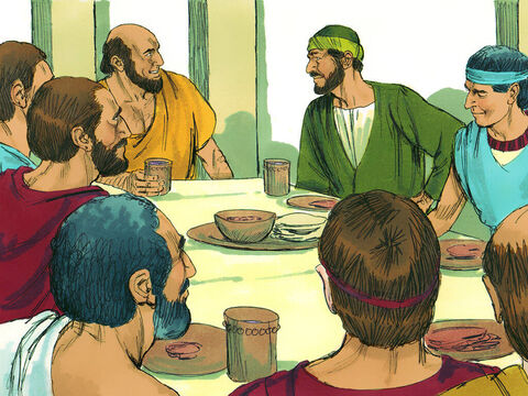 Se encontró con los seguidores de Jesús en Éfeso y les preguntó:<br/>–¿Han recibido al Espíritu Santo cuando se hicieron creyentes? – Número de diapositiva 2