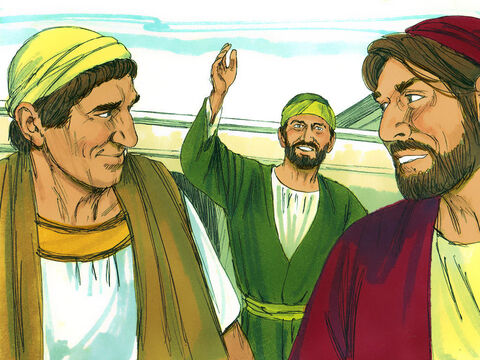 Después de eso, Pablo fue llamado por el Espíritu Santo para ir a Macedonia y Acaya antes de ir a Jerusalén. Envió a sus dos asistentes, Timoteo y Erasto primero a Macedonia mientras él se quedaba un poco más en Asia. – Número de diapositiva 12