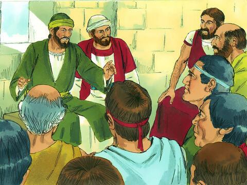 Pablo y Bernabé predicaron las Buenas Noticias de Cristo en Derbe y muchos se convirtieron. – Número de diapositiva 9