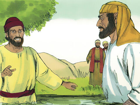 Simón también se alejó de la hechicería, creyó en Jesús y fue bautizado. Luego, siguió a Felipe dondequiera que iba, sorprendido de los milagros que veía. – Número de diapositiva 6