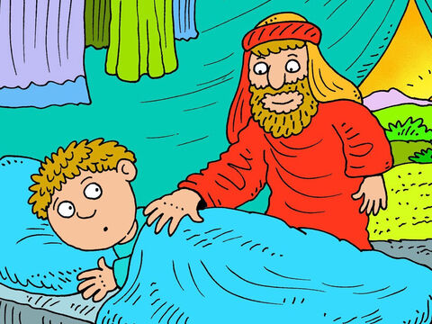 Por la mañana temprano, Abraham despertó a Isaac. – Número de diapositiva 4
