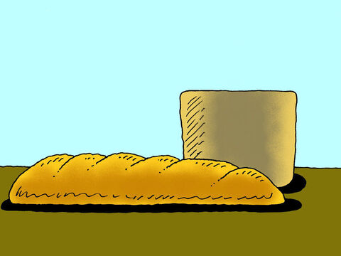 Habrás notado que en la iglesia a veces la gente come un poco de pan y bebe un poco de vino tinto. ¿Por qué lo hacen? A veces lo llaman Servicio de comunión, o la Santa Cena, o el Servicio de partir el pan. – Número de diapositiva 1