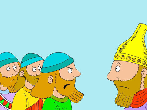 Fueron a ver al rey. "Queremos una nueva ley en Babilonia", le dijeron. – Número de diapositiva 12