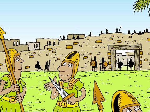 Vencieron al ejército israelita y tomaron la ciudad de Jericó, conocida como la ciudad de las palmeras. – Número de diapositiva 5