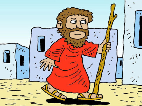 Un día, Dios le dijo a Elías que fuera a Samaria con un mensaje para el malvado rey Acab, que gobernaba la tierra. – Número de diapositiva 2