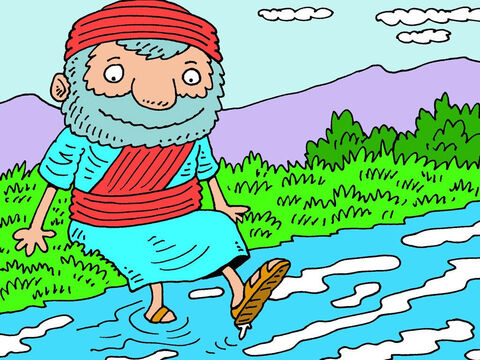 Después de haber sido invadido por la gloria de Dios, Ezequiel fue llevado y colocado de nuevo en el suelo junto al río Quebar, en Babilonia. – Número de diapositiva 10