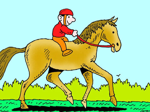 Cuando el jinete tira de las riendas, el "freno" se mueve en la boca del caballo y le indica la dirección que debe tomar y cuándo debe detenerse. – Número de diapositiva 4