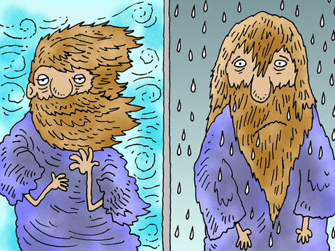 El rey fue zarandeado por el viento... y empapado por la lluvia. – Número de diapositiva 20